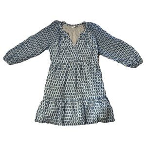 Vineyard Vines Blue Floral V-Neck Dress